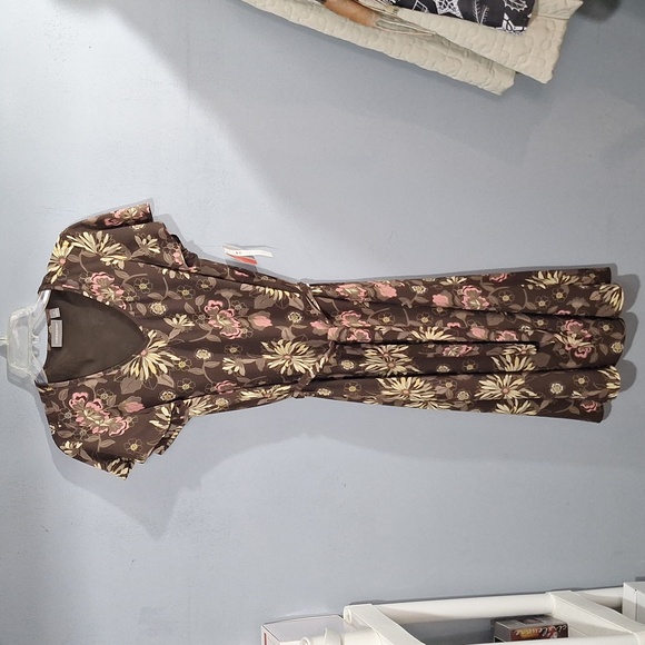 croft & barrow Dresses & Skirts - Floral brown dress